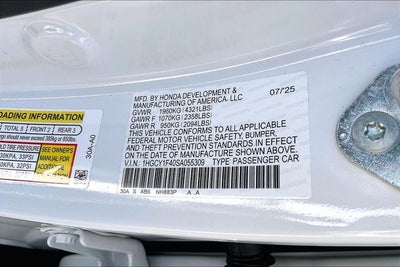 2025 Honda Accord SE