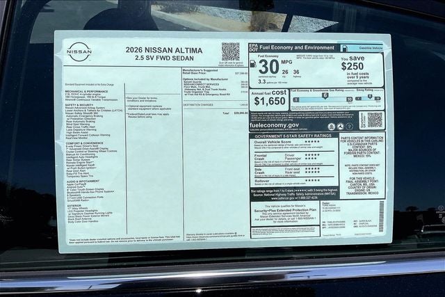 2026 Nissan Altima 2.5 SV