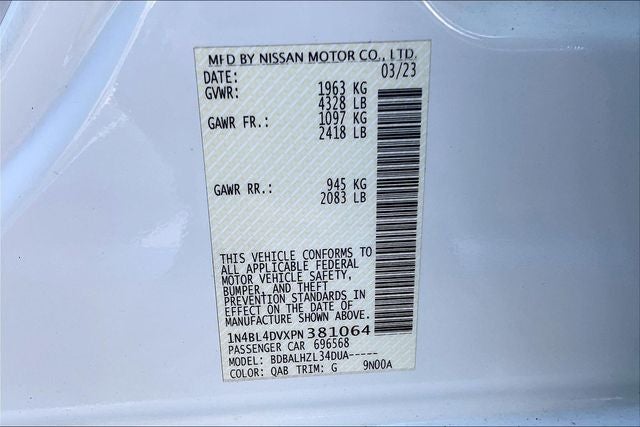 2023 Nissan Altima 2.5 SV