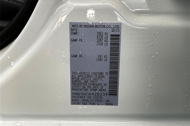 2025 Nissan Altima 2.5 SL