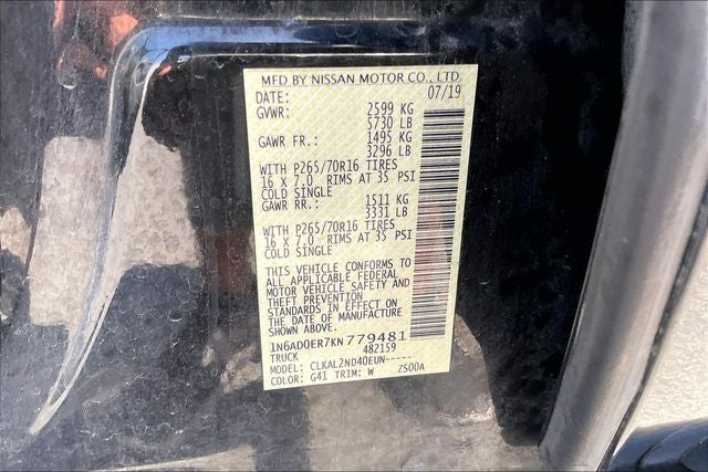 2019 Nissan Frontier SV