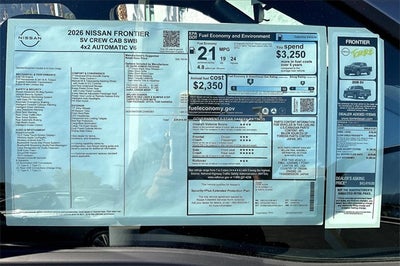 2026 Nissan Frontier SV