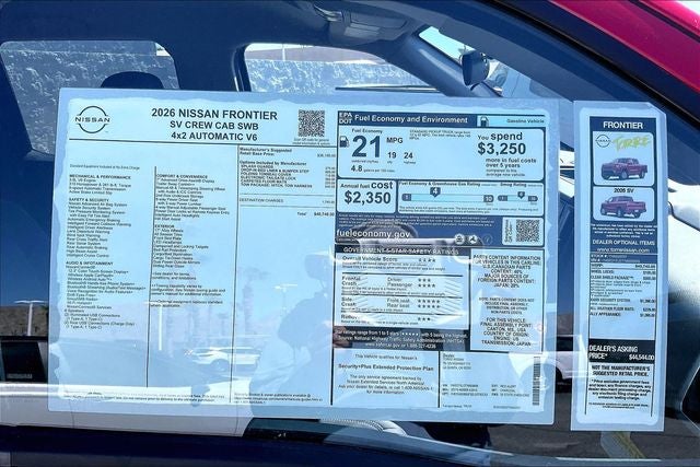 2026 Nissan Frontier SV