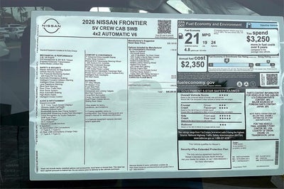 2026 Nissan Frontier SV