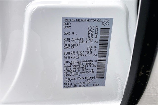 2026 Nissan Frontier SV