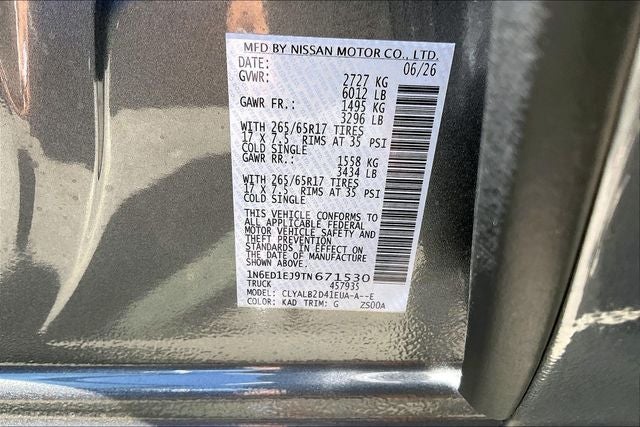 2026 Nissan Frontier SV