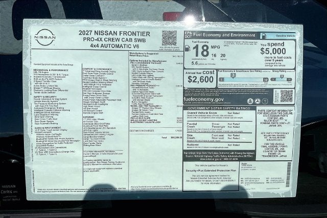 2027 Nissan Frontier PRO-4X