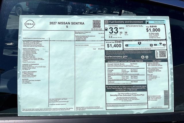 2027 Nissan Sentra S