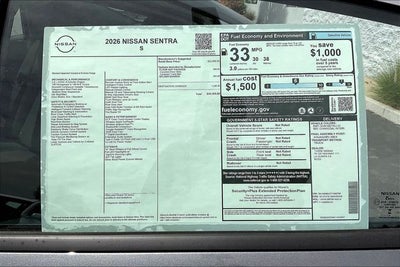 2026 Nissan Sentra S