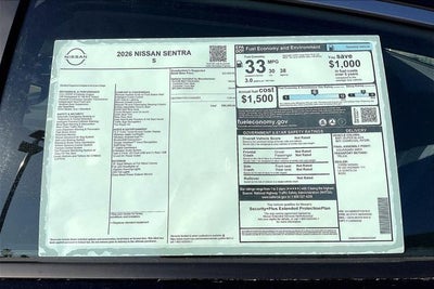 2026 Nissan Sentra S