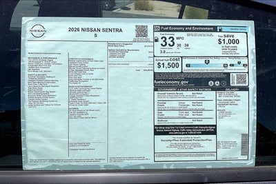 2026 Nissan Sentra S