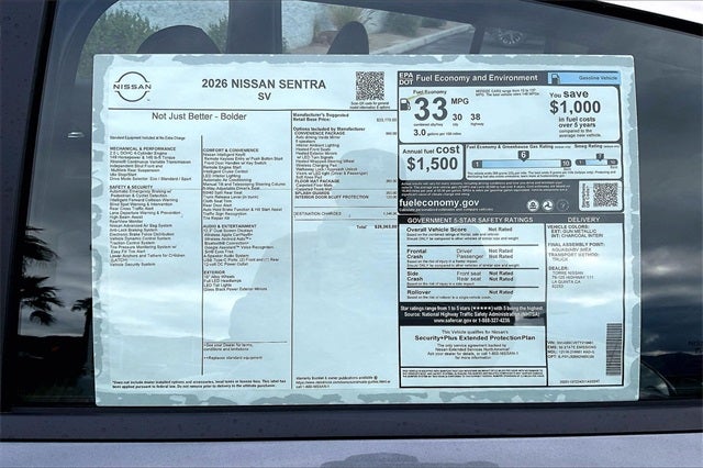 2026 Nissan Sentra SV