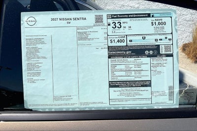 2027 Nissan Sentra SV