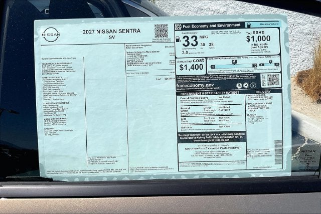 2027 Nissan Sentra SV