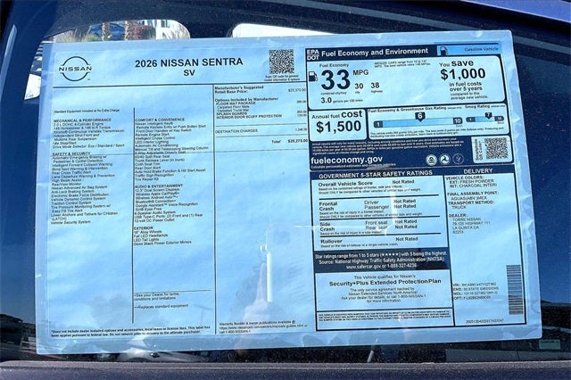 2026 Nissan Sentra SV