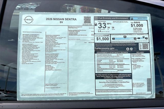 2026 Nissan Sentra SV