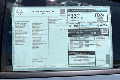 2026 Nissan Sentra SV