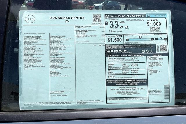 2026 Nissan Sentra SV