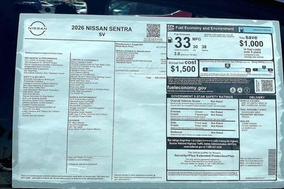 2026 Nissan Sentra SV