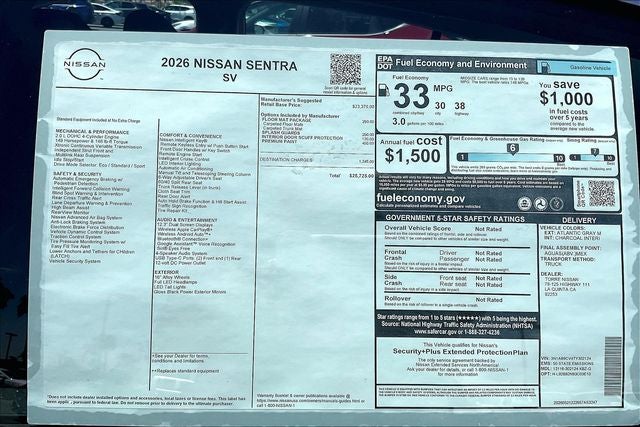 2026 Nissan Sentra SV