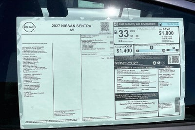 2027 Nissan Sentra SV
