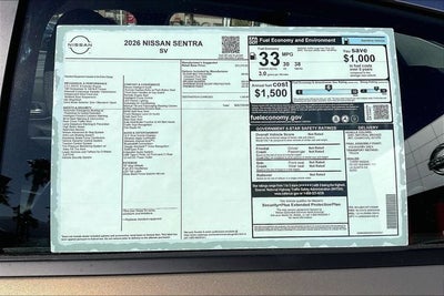 2026 Nissan Sentra SV