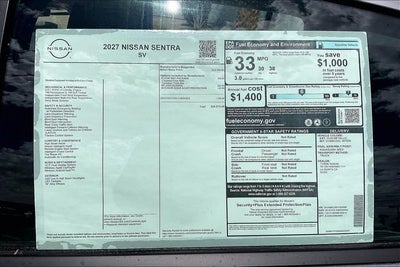 2027 Nissan Sentra SV