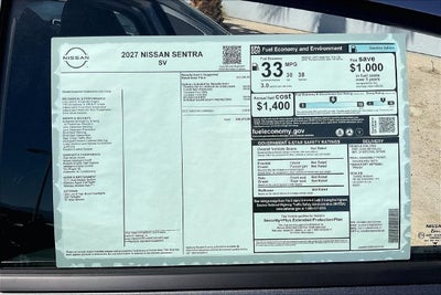 2027 Nissan Sentra SV