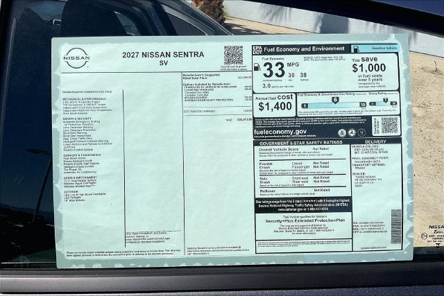 2027 Nissan Sentra SV