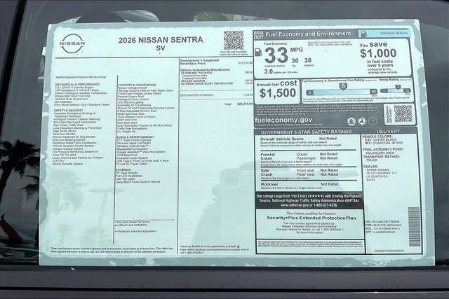 2026 Nissan Sentra SV