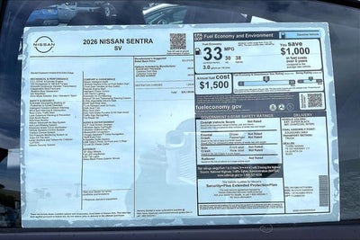 2026 Nissan Sentra SV