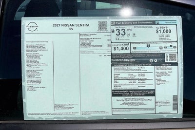 2027 Nissan Sentra SV