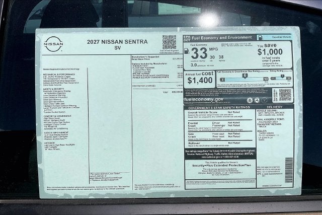 2027 Nissan Sentra SV