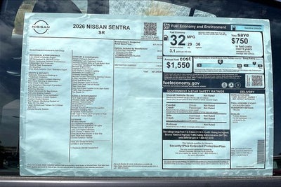 2026 Nissan Sentra SR