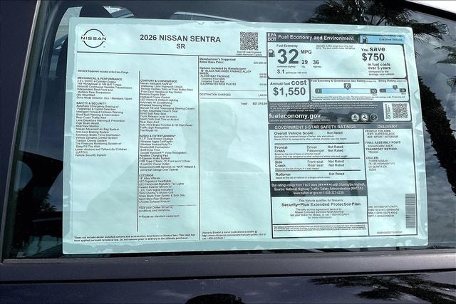 2026 Nissan Sentra SR