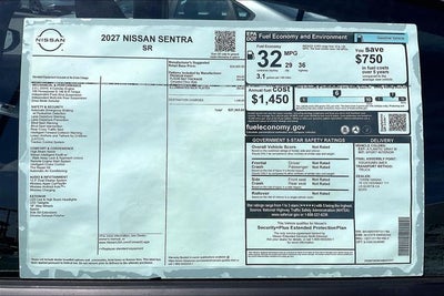 2027 Nissan Sentra SR