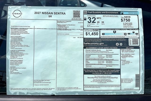 2027 Nissan Sentra SR