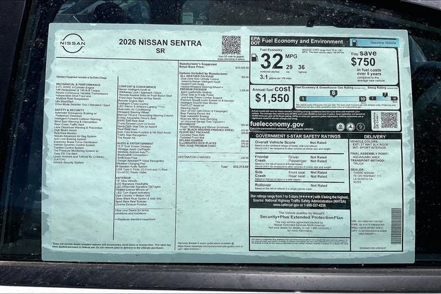 2026 Nissan Sentra SR