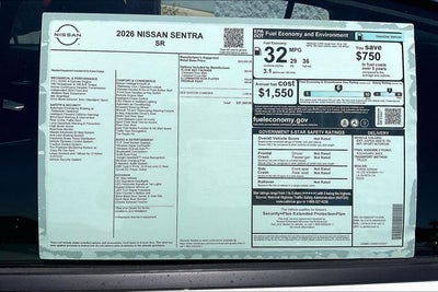 2026 Nissan Sentra SR