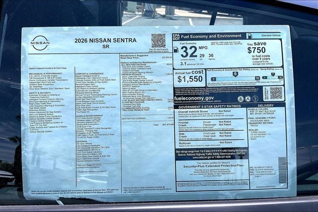 2026 Nissan Sentra SR