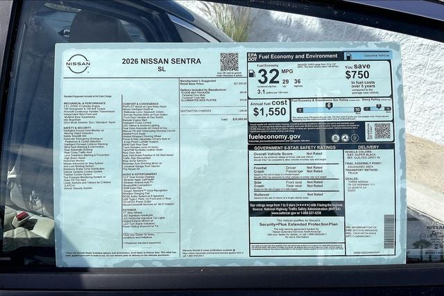 2026 Nissan Sentra SL