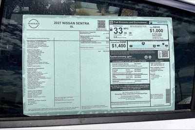 2027 Nissan Sentra SL