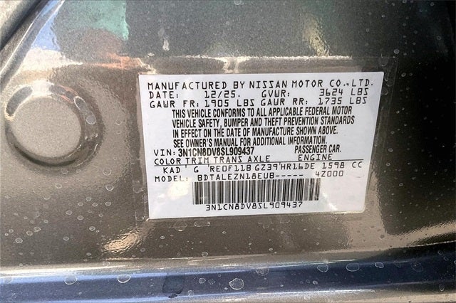 2025 Nissan Versa 1.6 S