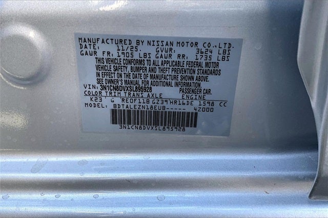 2025 Nissan Versa 1.6 S