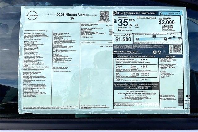 2025 Nissan Versa 1.6 SV