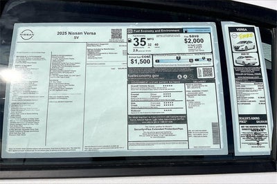 2025 Nissan Versa 1.6 SV