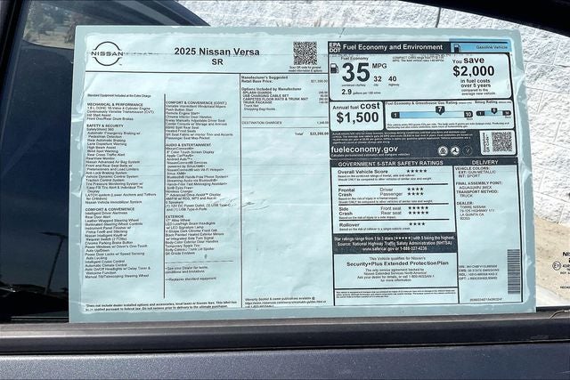 2025 Nissan Versa 1.6 SR