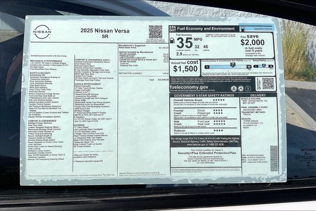 2025 Nissan Versa 1.6 SR