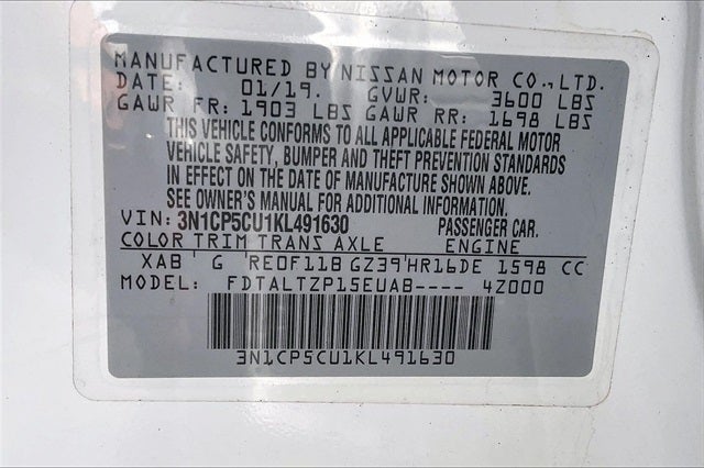 2019 Nissan Kicks SR