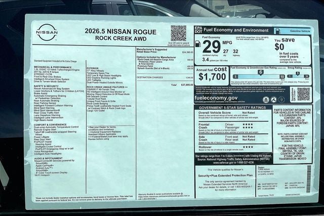 2026 Nissan Rogue Rock Creek